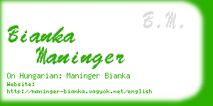 bianka maninger business card